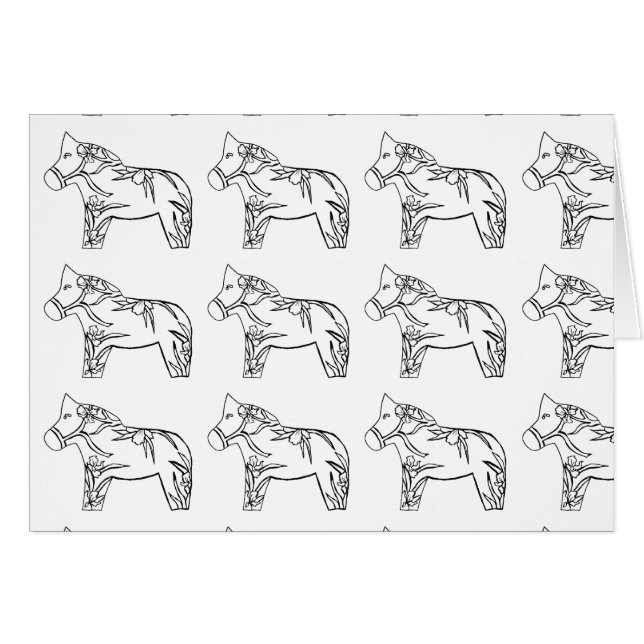 Iris Horse Hälsningskort (Framsidan Horizontal)