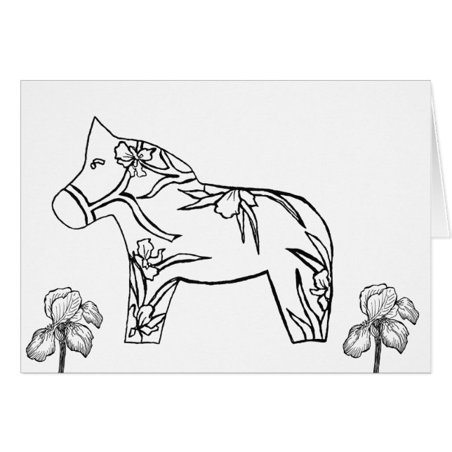 Iris Horse Hälsningskort (Framsidan Horizontal)