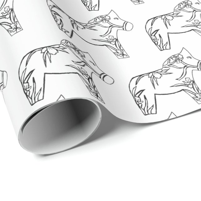 Iris Horses Presentpapper (Rullad Hörn)