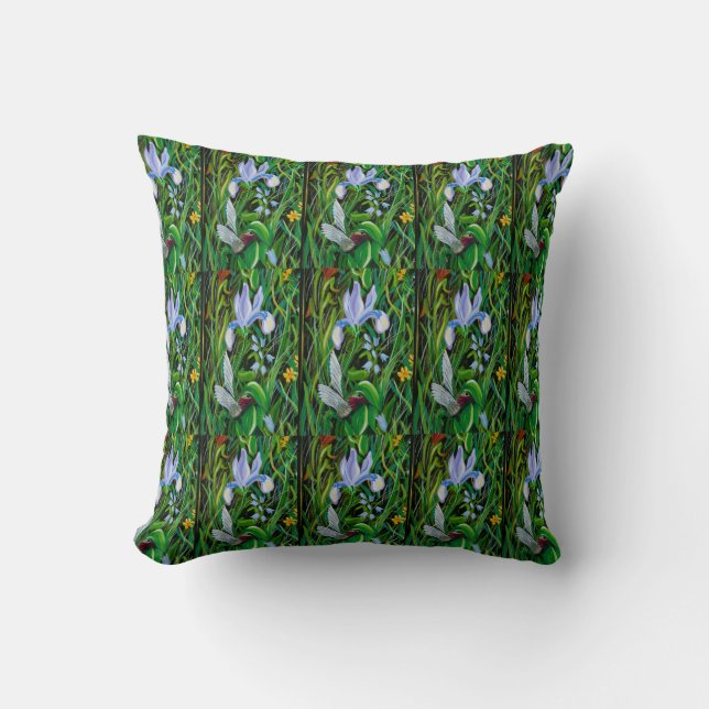 Iris Hummingbird Pillow Kudde (Framsida)