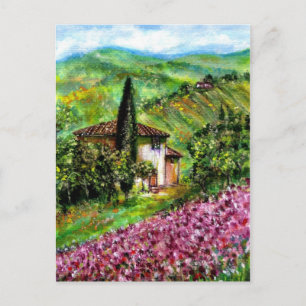 IRIS I TUSCANY LANDSCAPE VYKORT
