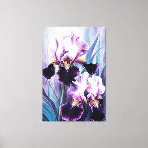 *~* Iris Irises Flower Painting AP84 Canvastryck
