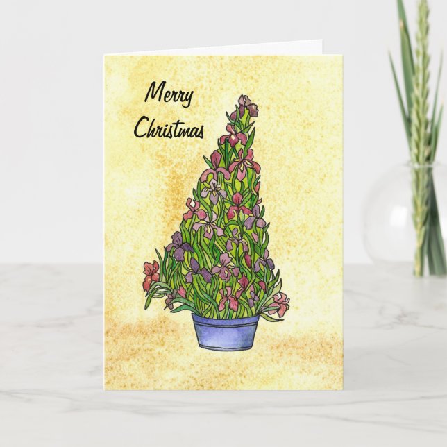 Iris Julgran Card Helgkort (Framsida)