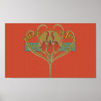 Iris La Flor de Iris Flower Cigar Ad Poster