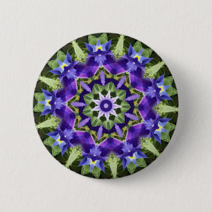 Iris Mandala Button Knapp