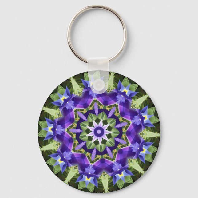 Iris Mandala Keychain Nyckelring (Framsida)