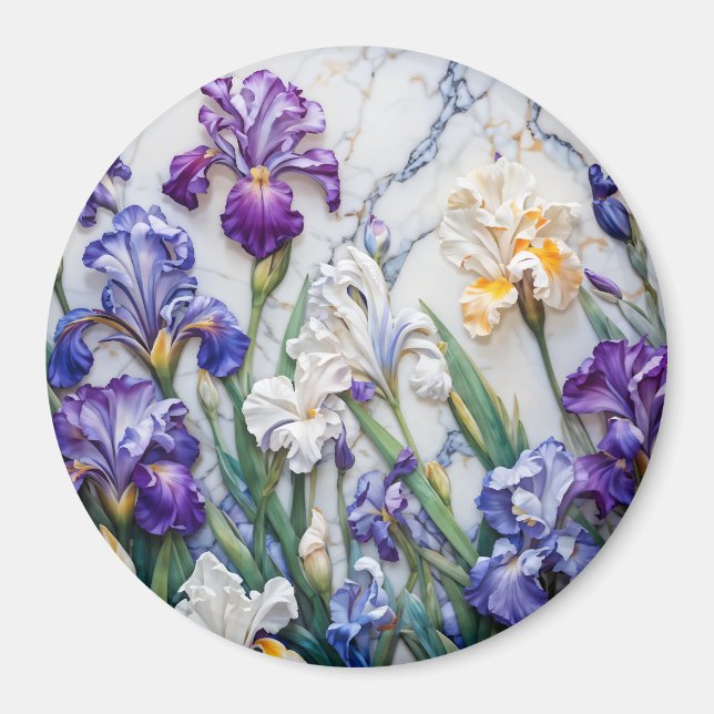 Iris marble magnet (Framsidan)