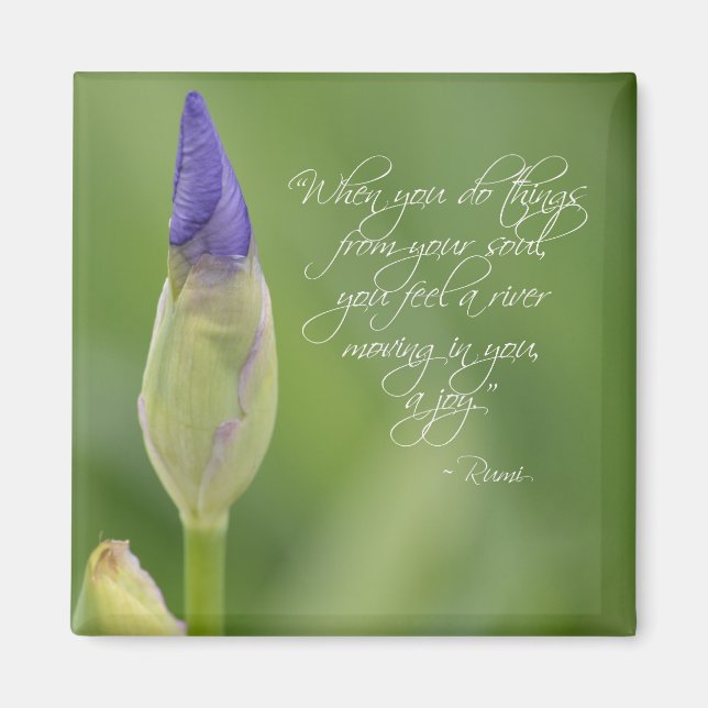 Iris med citat magnet (Framsidan)