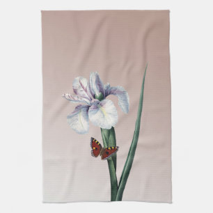 Iris med fjärilen kökshandduk