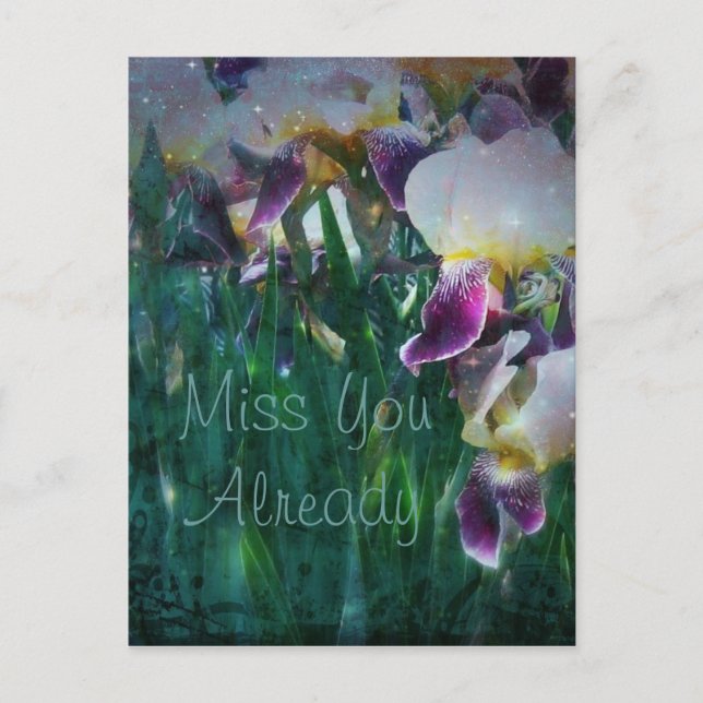 Iris Miss You-vykort Vykort (Framsida)