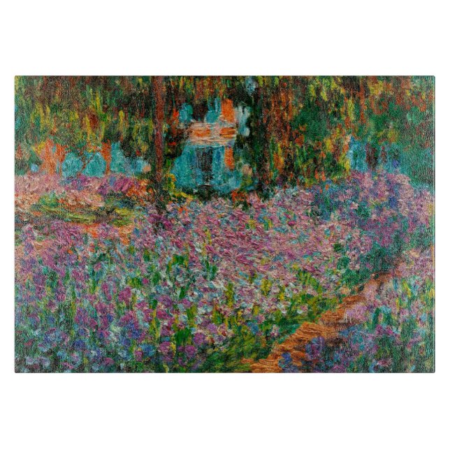 Iris Monet trädgård Giverny blommor (Framsidan)