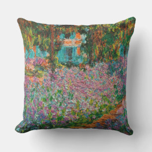 Iris Monet trädgård Giverny blommor Kudde