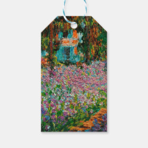 Iris Monet Trädgård Giverny blommor Presentetikett