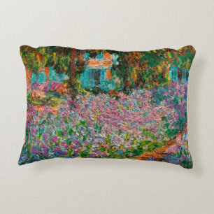 Iris Monet Trädgård Giverny blommor Prydnadskudde