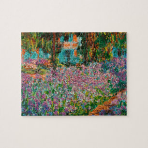 Iris Monet Trädgård Giverny blommor Pussel