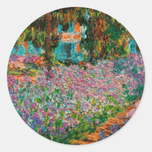 Iris Monet Trädgård Giverny blommor Runt Klistermärke