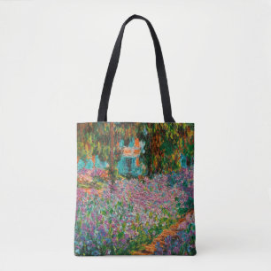Iris Monet trädgård Giverny blommor Tygkasse