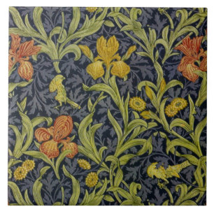 Iris Mönster (av William Morris) Kakelplatta
