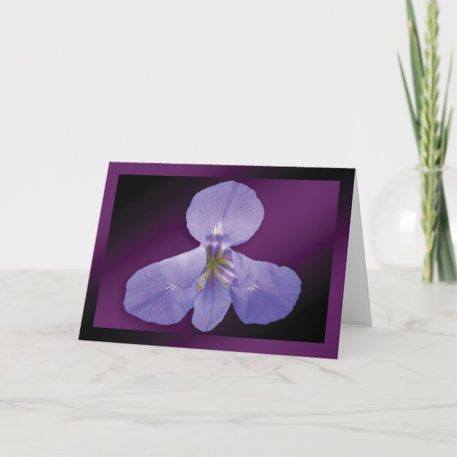 "Iris" - Mörk Lila GC-bakgrundsvärde Kort (Framsida)