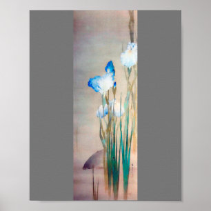 Iris och karp, Watanabe Seitei Poster