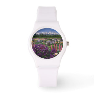 Iris och Lupine trädgård och Teton Range, Armbandsur