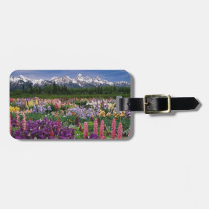 Iris och Lupine trädgård och Teton Range, Bagagebricka