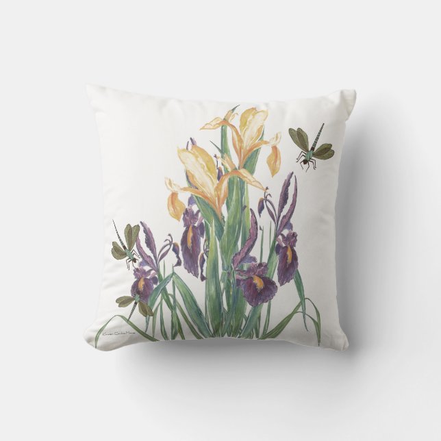 Iris och sländor kudde (Framsida)
