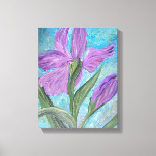 Iris-omslaget arbetsyta canvastryck