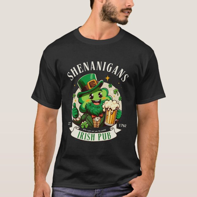 Iris pub (Sankt Patrick) T Shirt (Framsida)