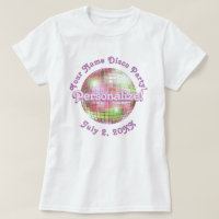 Iris Retro Disco Boll PERSONALISERAD T-Shirt