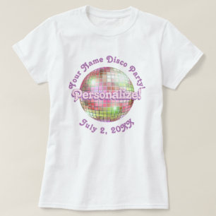 Iris Retro Disco Boll PERSONALISERAD T-Shirt