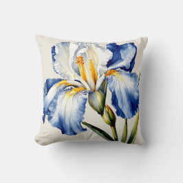 Iris Schwertlilie blau weiß - Aquarell-Design |  Kudde