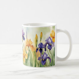 Iris Schwertlilie lila gelb | Kaffemugg