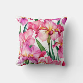 Iris Schwertlilie rosa - Aquarell-Design |  Kudde