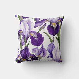 Iris Schwertlilie weiß lila - Aquarell-Design |  Kudde