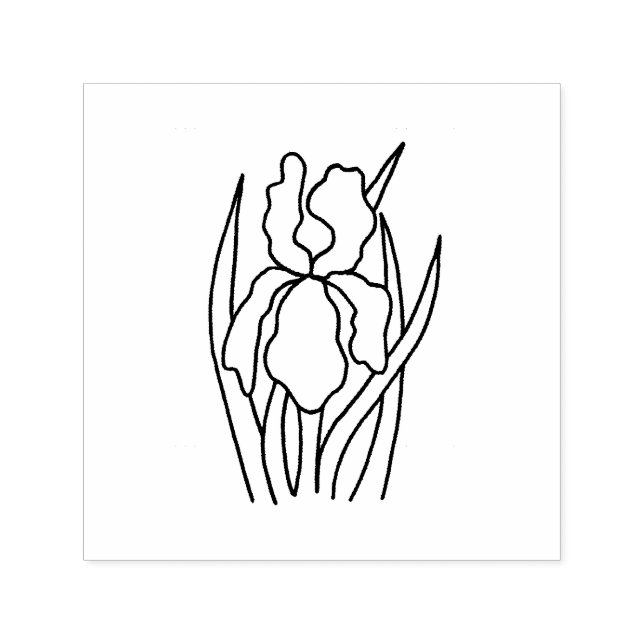 Iris Self Inking Rubber Frimärke Självfärgande Stämpel (Design)