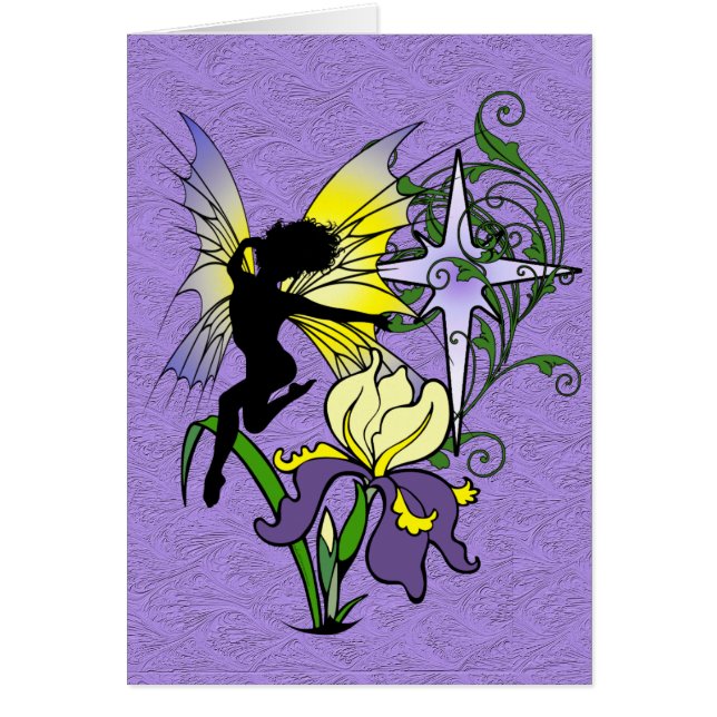 Iris Shadow Fairy Hälsningskort (Framsidan)
