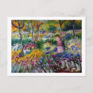 Iris trädgården av Claude Monet Vykort