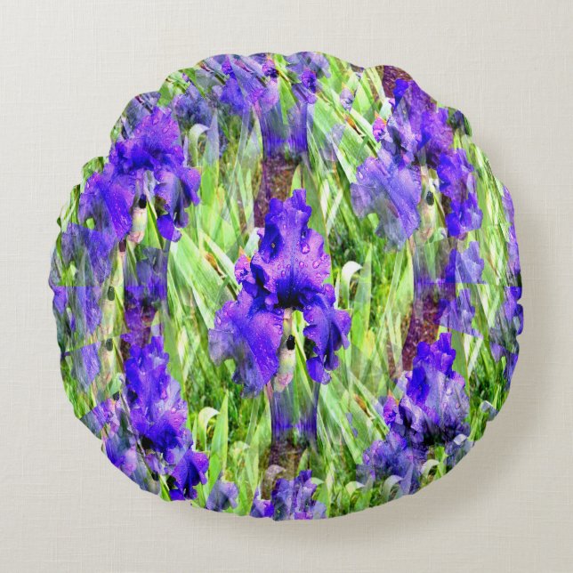 Iris Twirl.... Rund Kudde (Framsidan)