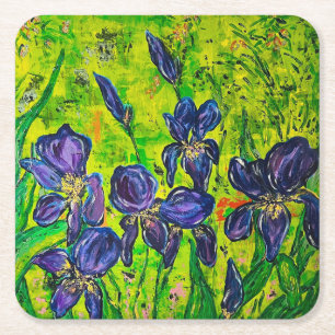 iris Underlägg set Papper Kvadrat