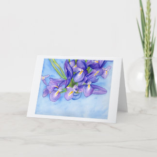 Iris Vas Blank Greeting Card Kort