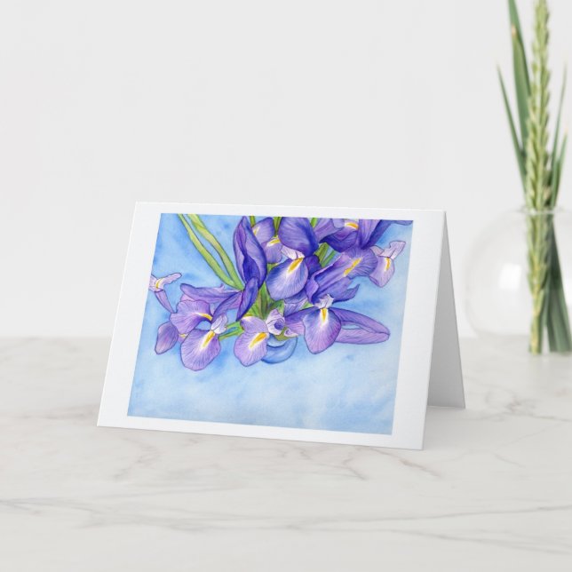 Iris Vas Blank Greeting Card Kort (Framsida)