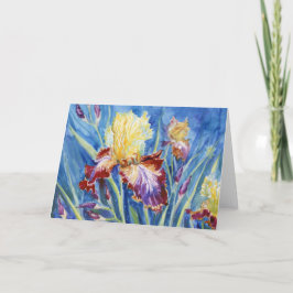 ’Iris VII’ Blank Notecard Tack Kort