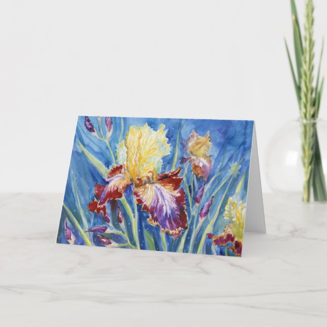 ’Iris VII’ Blank Notecard Tack Kort (Framsida)