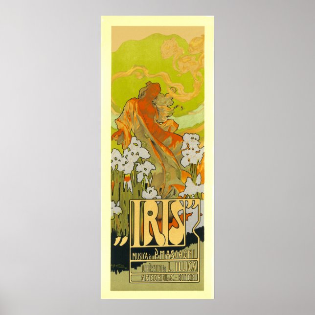 IRIS Vintage Fransk Reklam Poster (Framsidan)