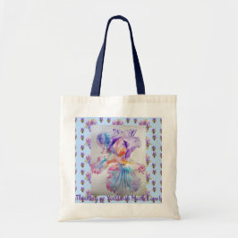 Iris Watercolor blommigt Thinking of You Tote Bag Tygkasse