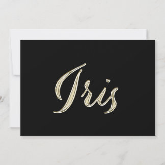 Iris white gold Handwriting Karte Kort