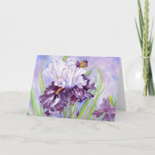 Iris XII Blank Notecard Tack Kort
