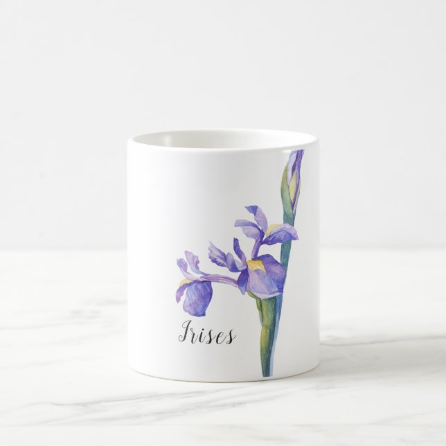 Irisakvarell Blommor Kaffemugg (Center)
