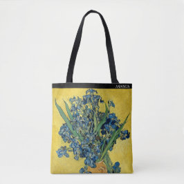 Irisar av Van Gogh – Anpassad text Tygkasse